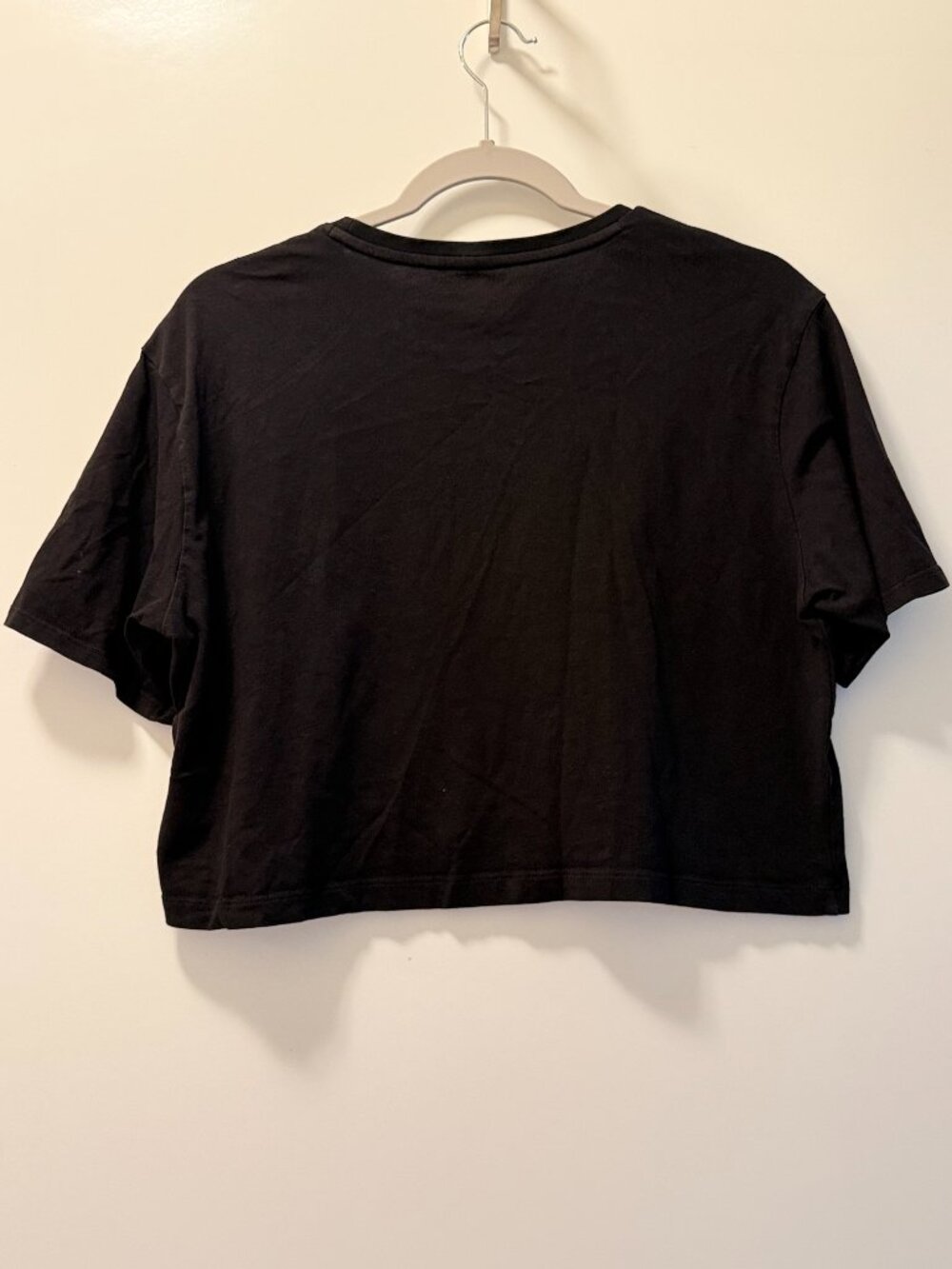 Puma Women’s XL Black Logo Oversized Cropped Graphic T-Shirt - Picture 4 of 4